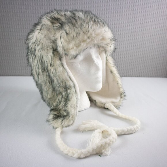Faux Fur Polyester Puffy Trapper Hat - Picture 1 of 7